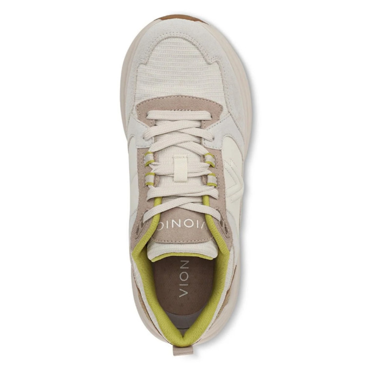 Vionic’s Walk Max Skyline Sneaker, Ivory Gold