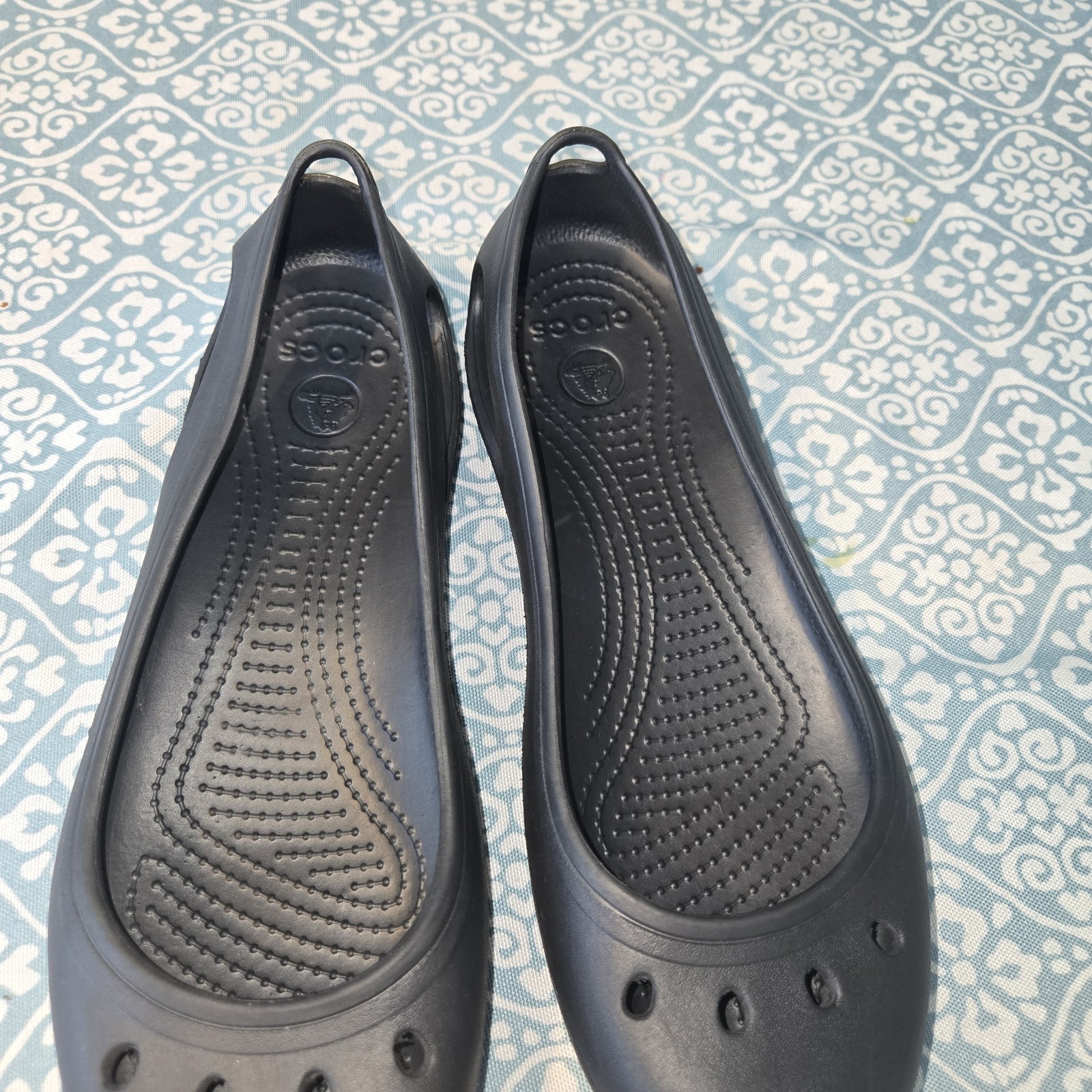Crocs Kadee Ballet Flats Shoes Womens 11 Black Slip On Casual Comfort Travel