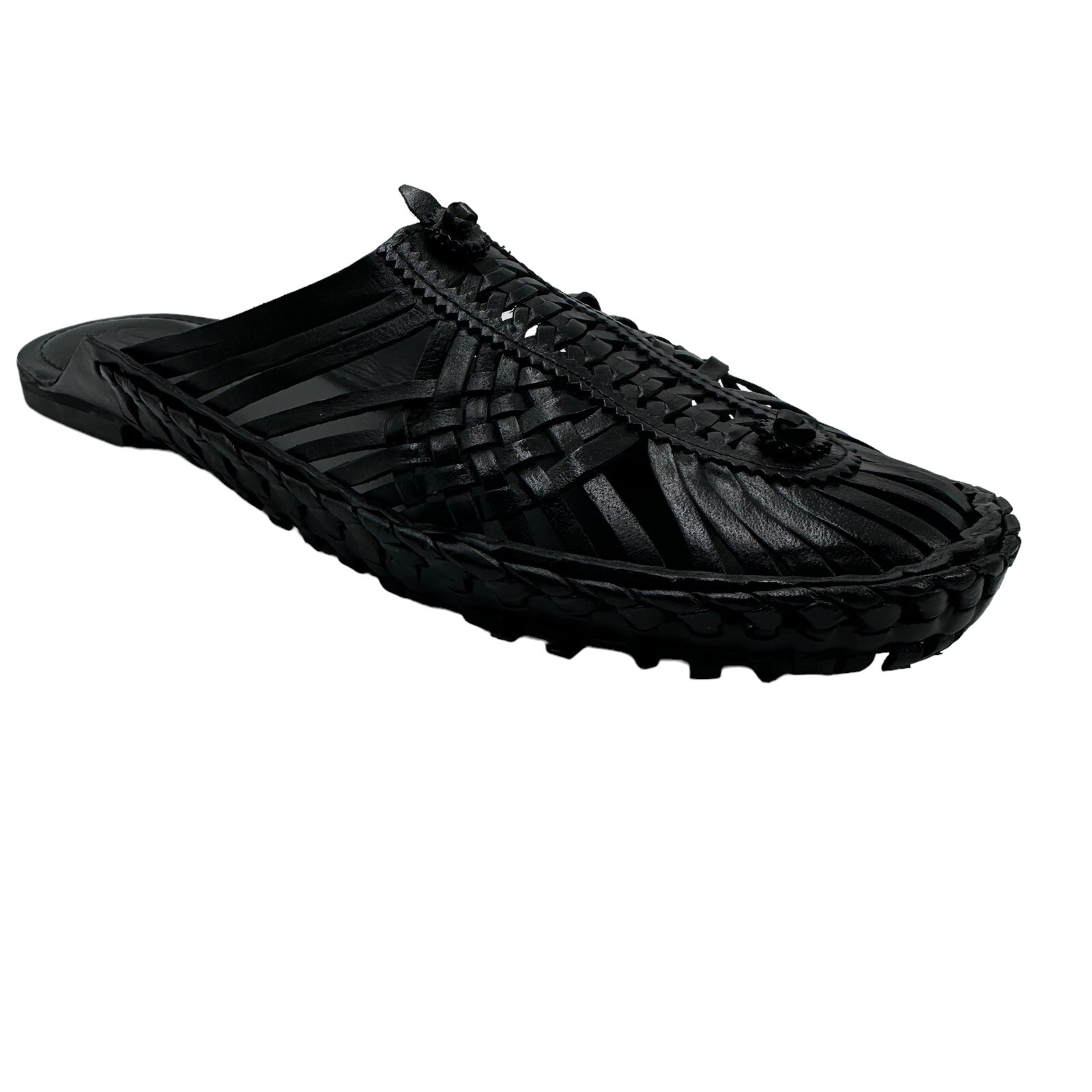 Sbicca Womens Avadi Leather Closed Toe Huarache Sandals Black 9 Medium (B,M)