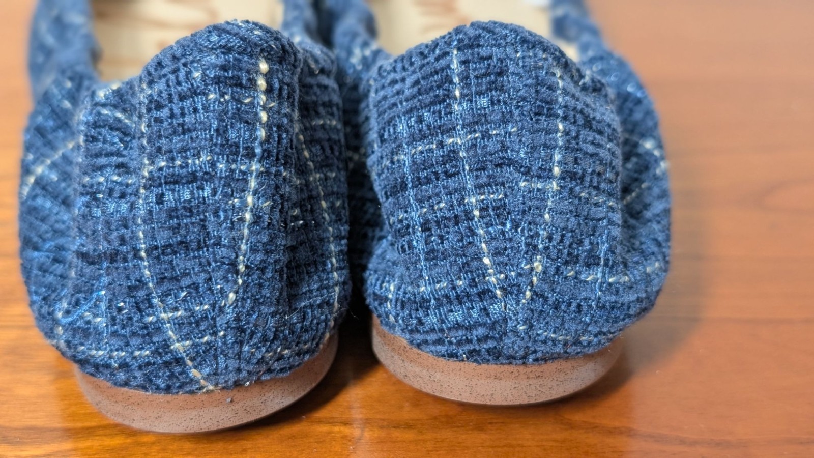 NEW Sam Edelman Felicia Ballet Flat Blue Tweed, Women Size 8