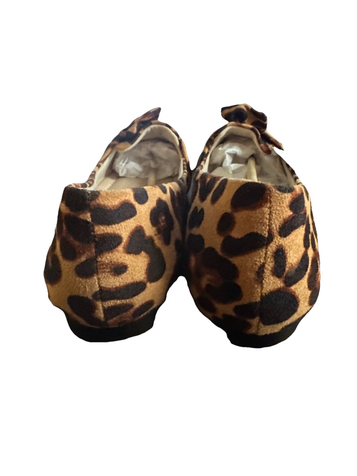 Musshoe Leopard Print Pointed Toe Flats Size 9.5 Chic Slip On Loafers Shoes