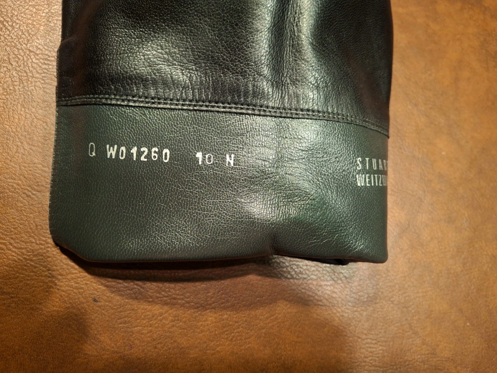 STUART WEITZMAN LEATHER OTK BOOTS 10N BLACK 50/50 STRETCH SMOOTH LEATHER SPAIN