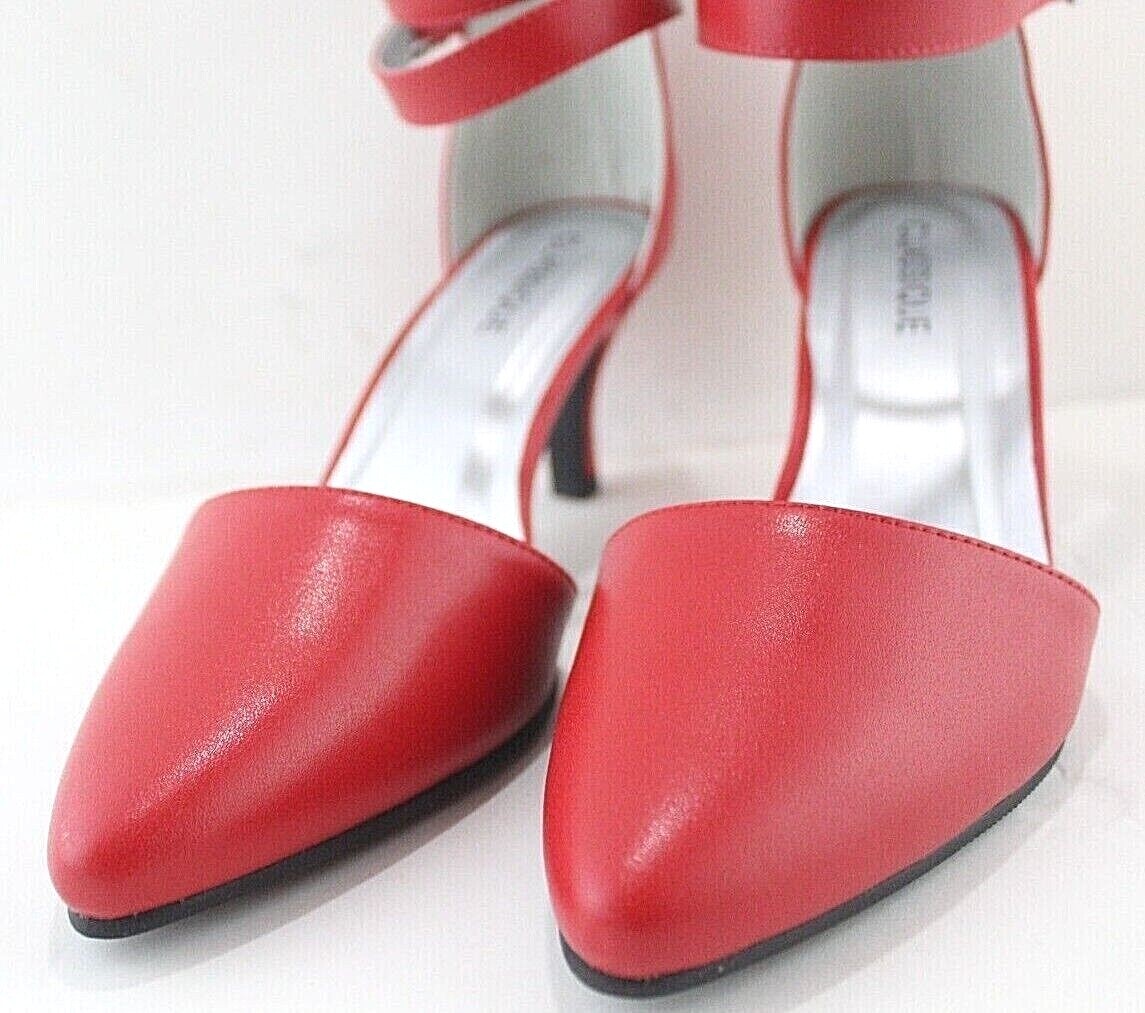 CLASSIQUE WOMENS CAMLO multi sizes 2.5 in HEEL DRESS SHOES red faux leather NEW