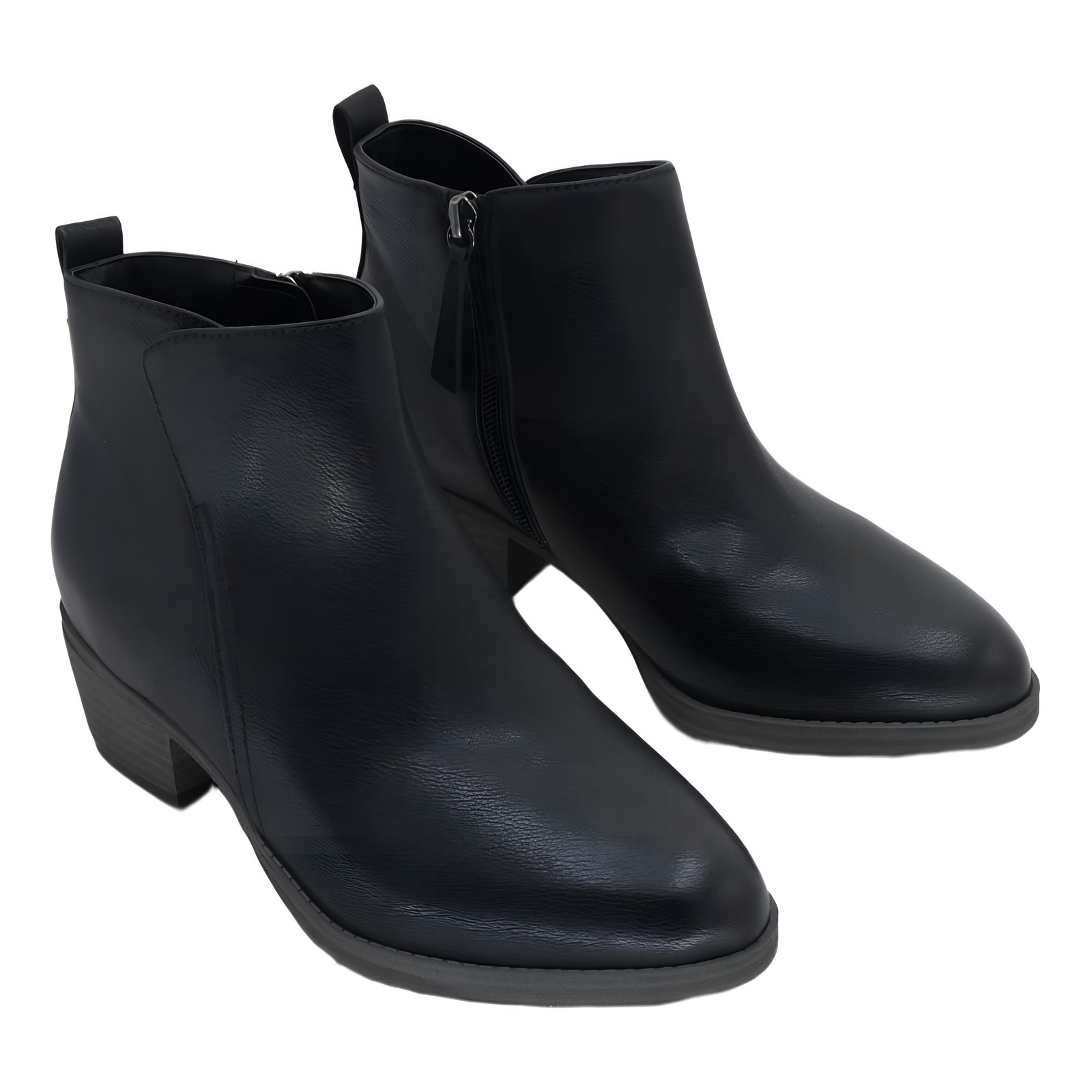 Naturalizer Zaylee Women’s Black Ankle Bootie Block Heel US 6.5 EU 36