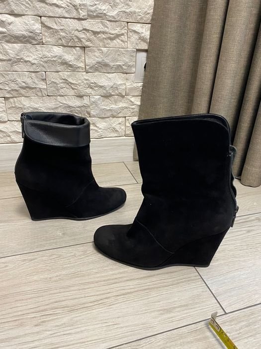 Women Carlo Pazolini boots black suede 37 #58NX