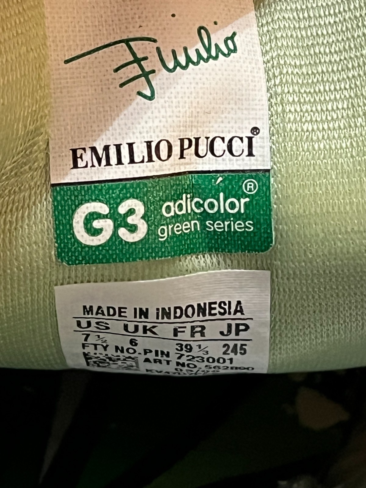 Adidas x Emilio Pucci Superstar Adicolor G3 Green Series Sneakers Shoes W 7.5