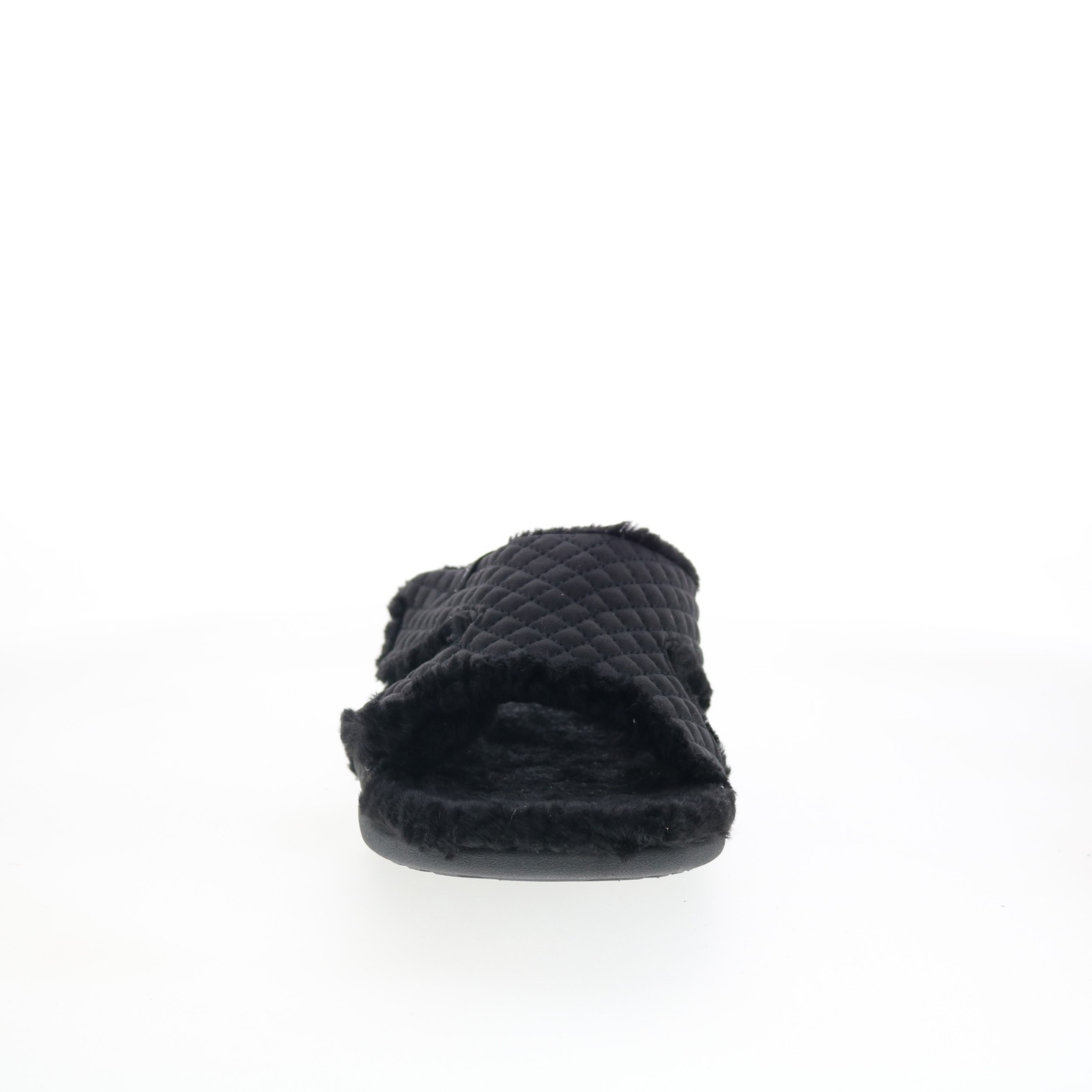 Spenco Janie Slipper SP1113BLK Womens Black Canvas Slides Slippers Shoes