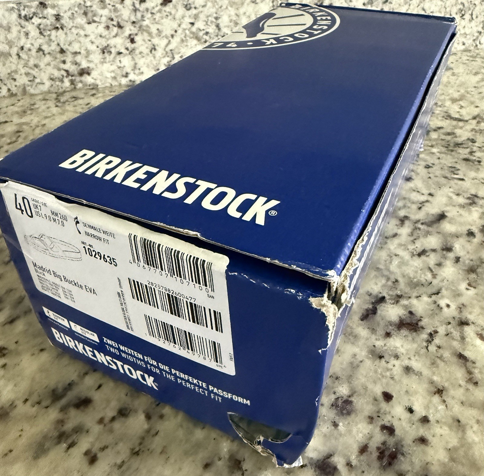 Birkenstock Madrid Big Buckle EVA Sandals Slides Black Women’s 8.5 Narrow NIB