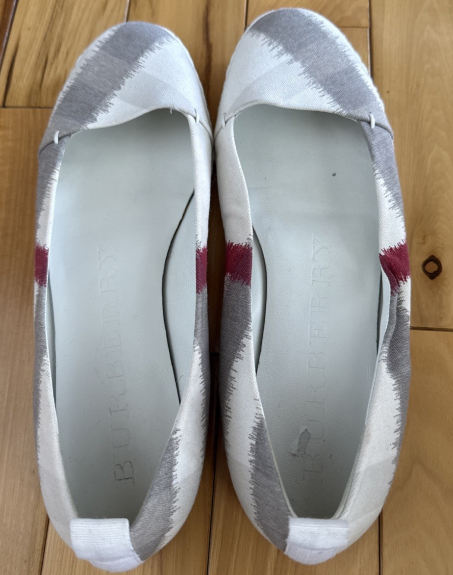 BURBERRY Nova Check Espadrille Flats Slip On Women’s Size 41 Multi