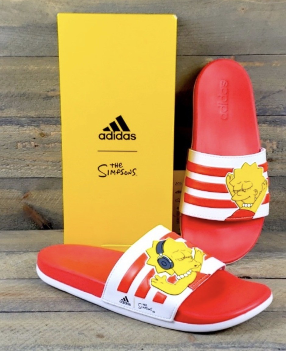Adidas Adilette Comfort The Simpsons Lisa Women Slides Available Size 9
