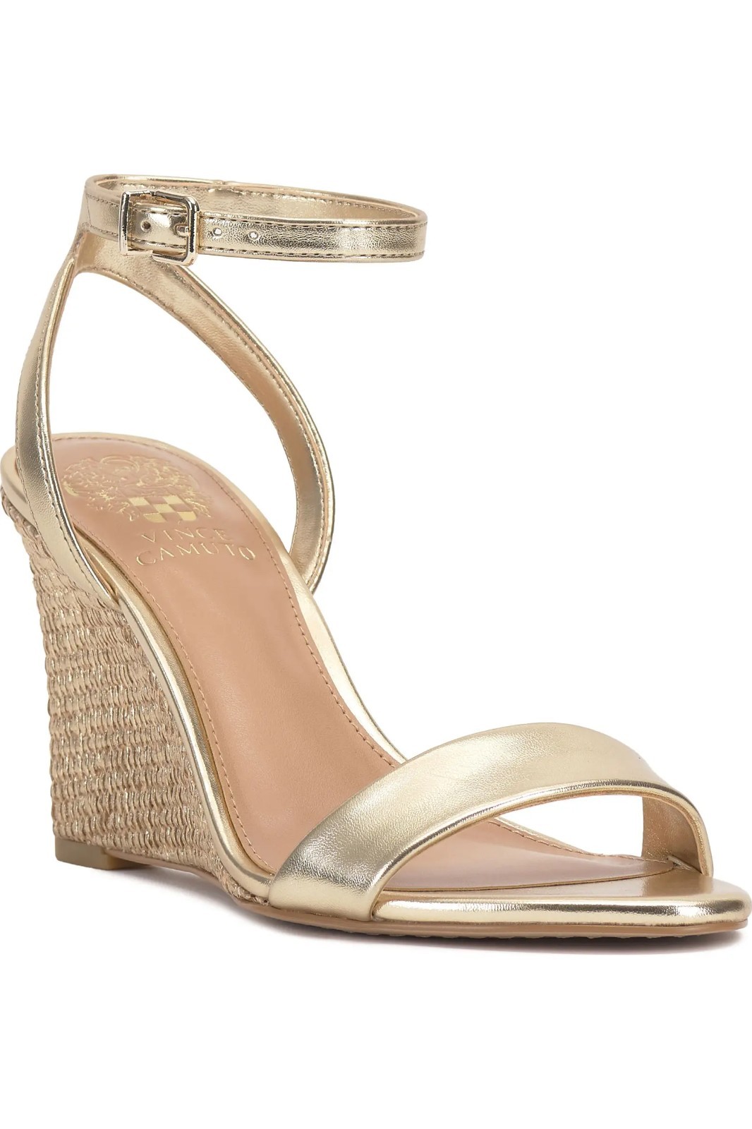 Vince Camuto JEFANY Wedge Sandals True Gold NWT 12 Tuscan Mom Summer Ankle
