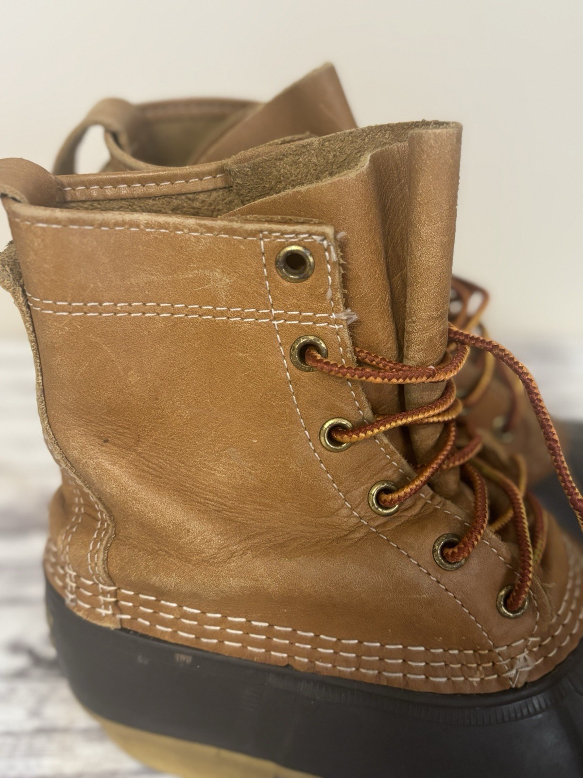 L.L. Bean Classic Bean Boot Women’s Size 8/8.5 Brown Maine Worn In