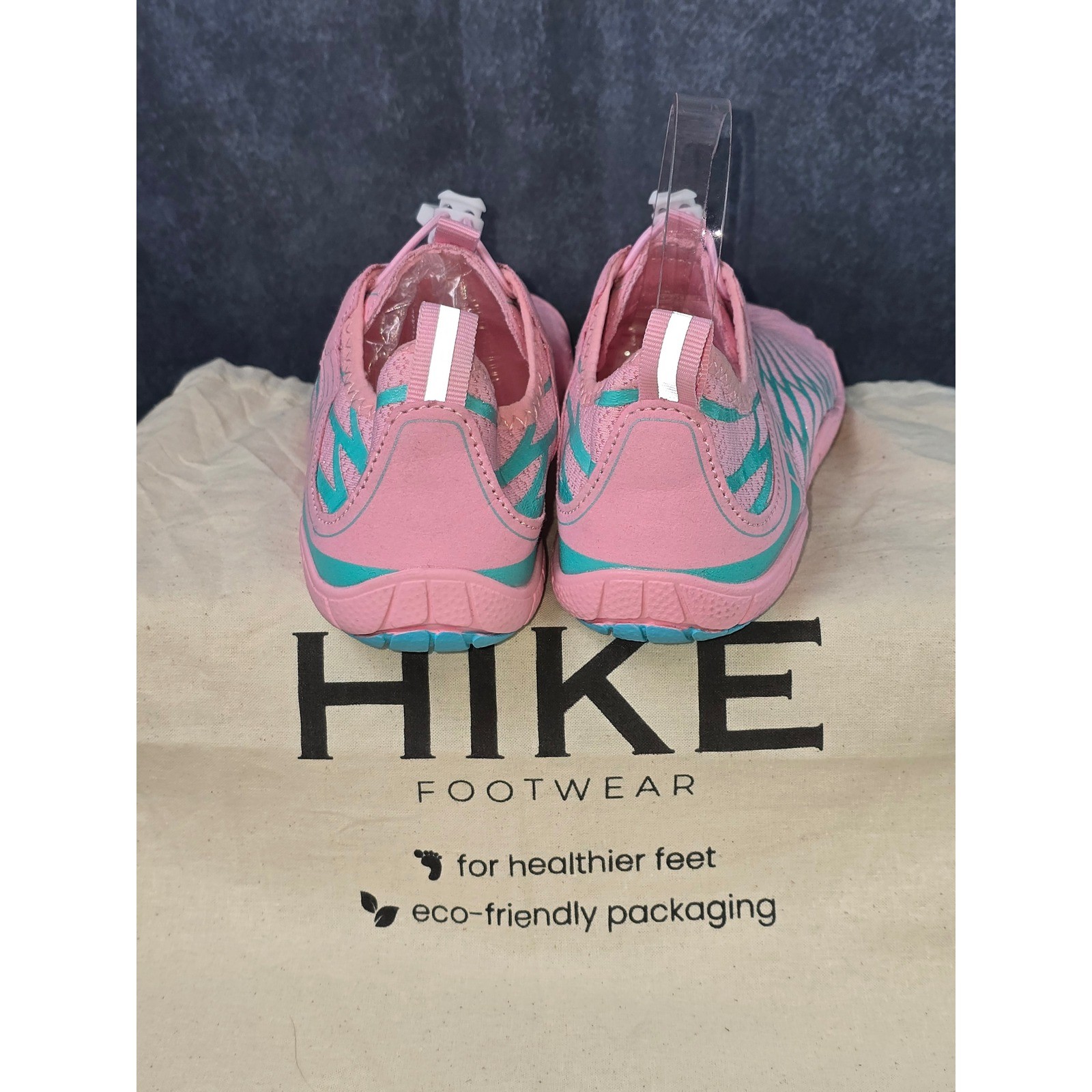 NWT HIKE Footwear Lorax Pro Barefoot Shoes Pink/Teal Drawstring Sz 37/ US 7