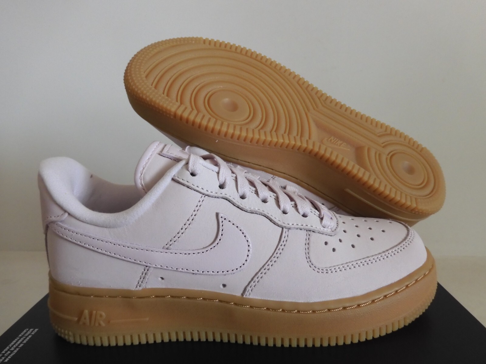 WMNS NIKE AIR FORCE 1 PREMIUM MF PEARL PINK-PEARL PINK-BROWN SZ 6 [DR9503-601]