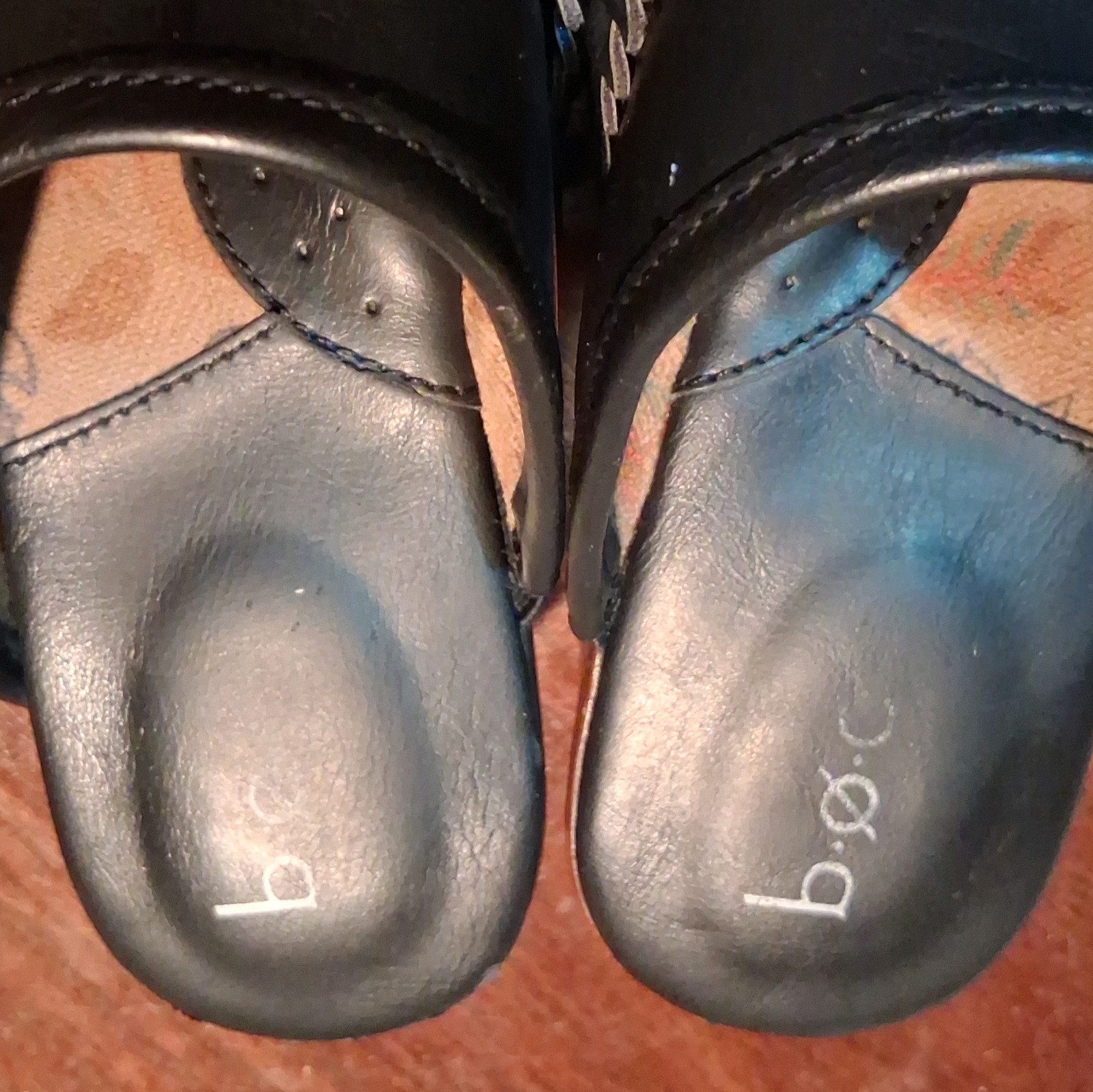 b.o.c Women’s Black Faux Leather Slip-On Clog Mule Braided Round Toe 11M