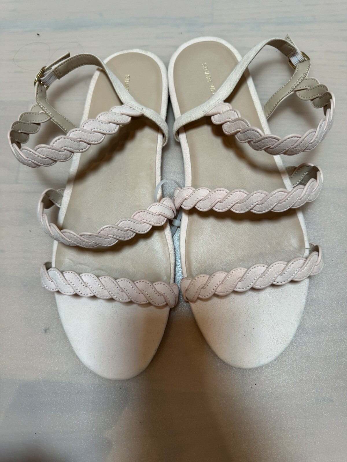 Stuart Weitzman Twistie Flat Sandal (Women) SV Rosewater Sz 11.5 Display Model