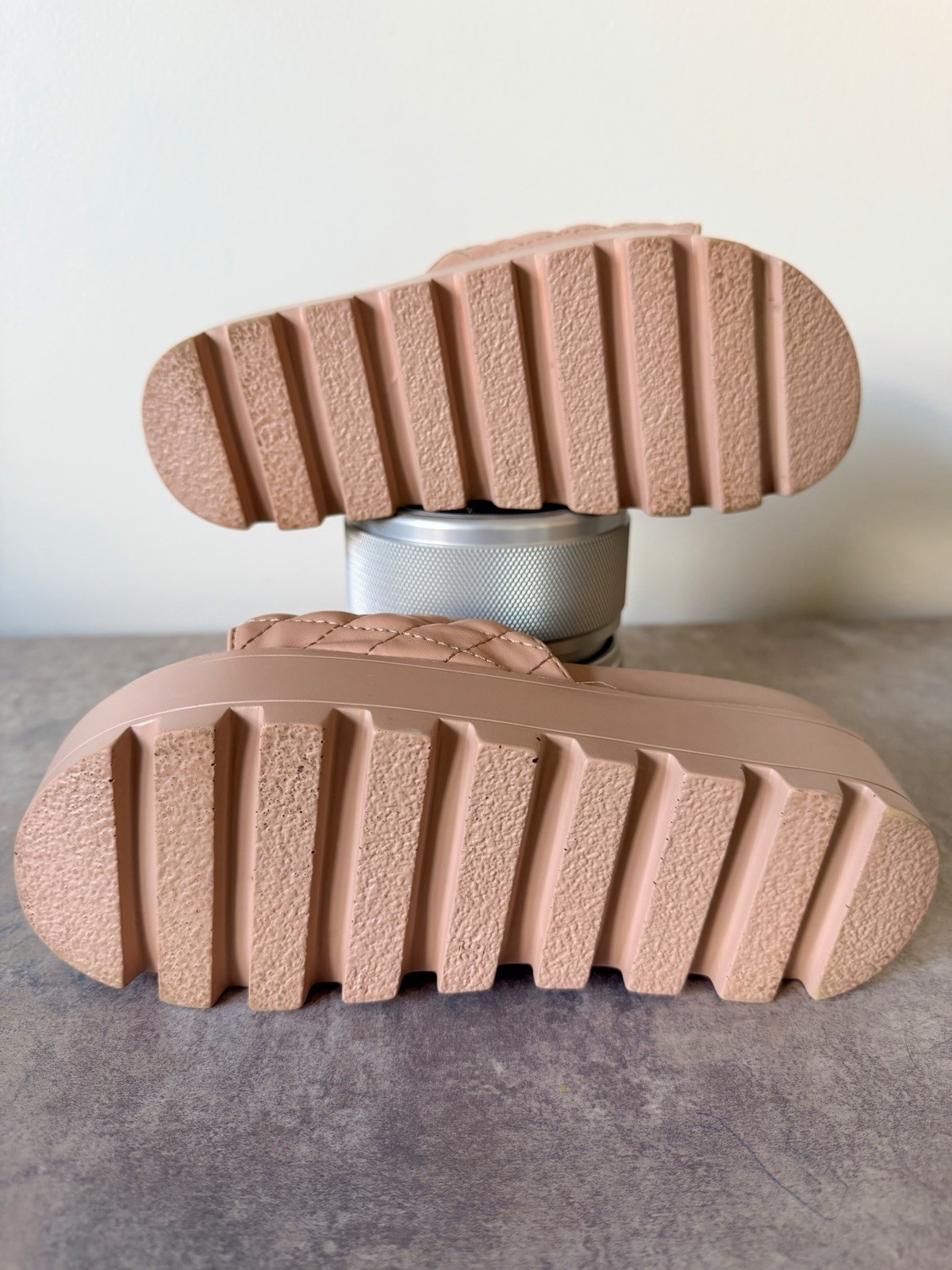 Lemonade Quilted Slide Mules in Tan – Women