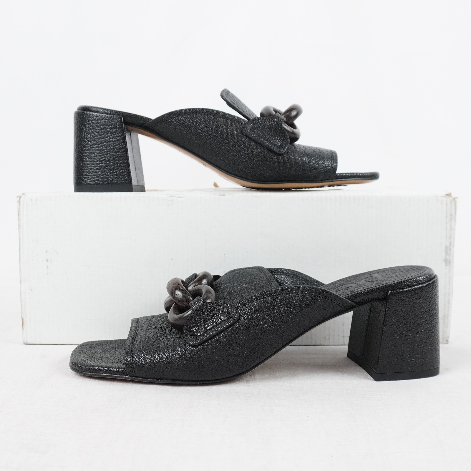 Pedro Garcia Umita Midi Mule Heels In Black – Women’s Size IT 38.5/US 8.5