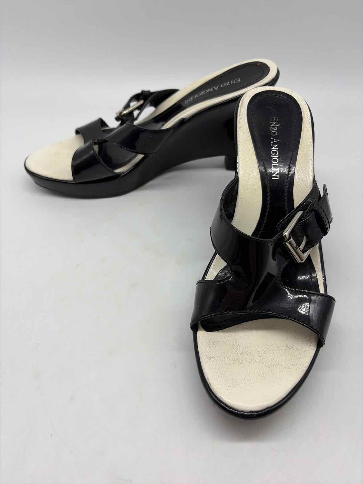 Pre-Owned Enzo Angiolini Black Size 6 Wedge Heels