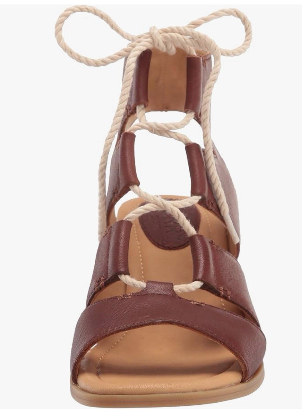 Sperry Top Sider Vivienne Lia Leather Sandals Lace Up Block Heel Size 8.5