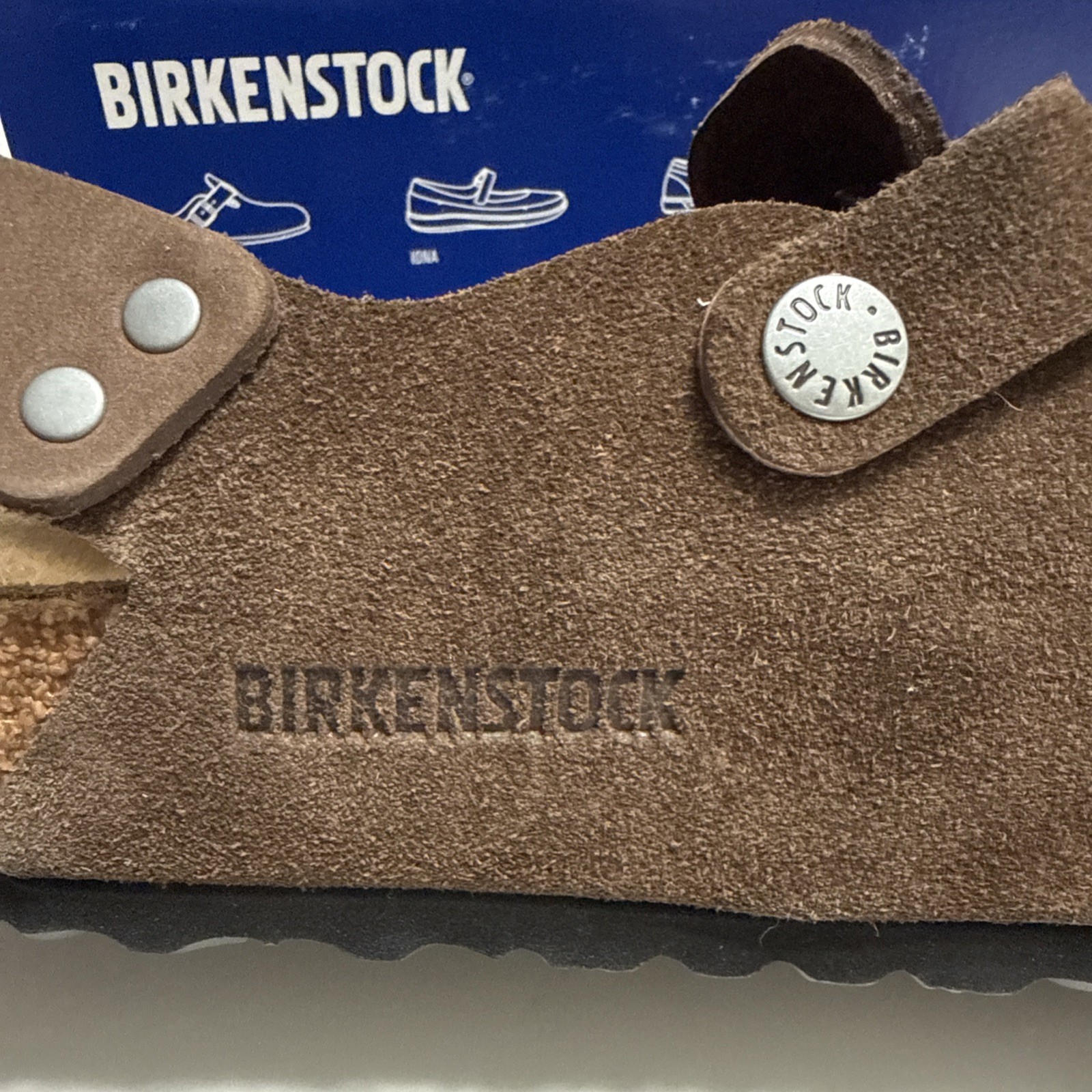 Birkenstock 37 Tokio II Suede Leather Carafe Brown Clogs Narrow Regular NIB