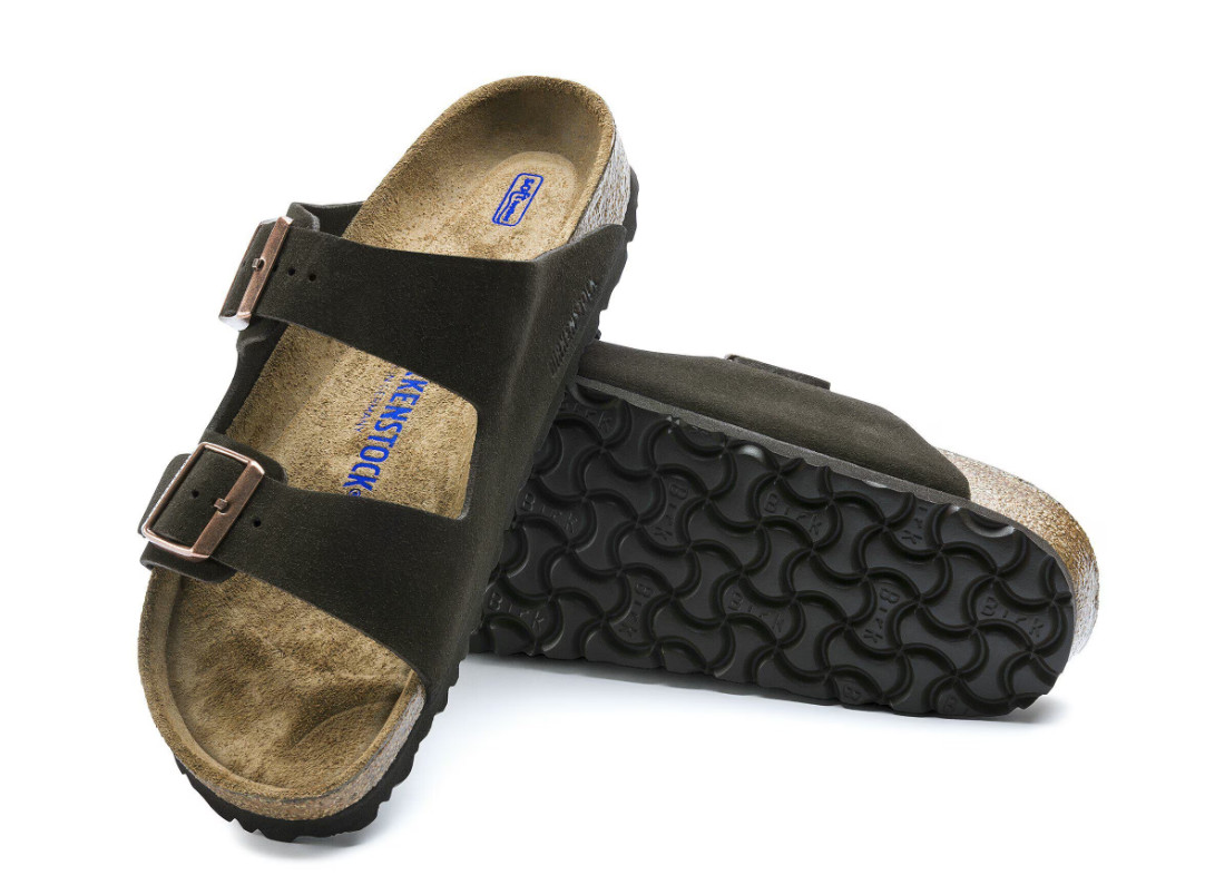 Birkenstock Arizona Soft Footbed Sandals Suede Leather Mocha Unisex