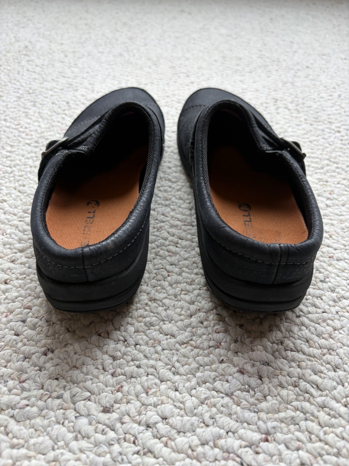 Merrell Shoes Womens Size 7.5 Brown Leather Buckle Slip On