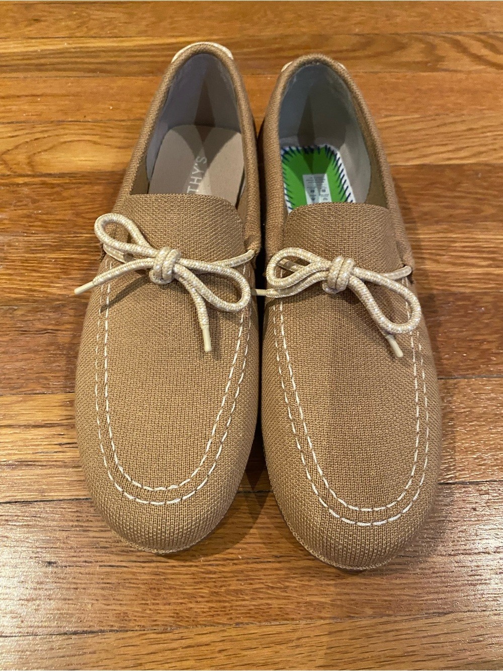 Rothy’s “The Driver” Camel Knit Loafers (NWOT; missing one original insole)