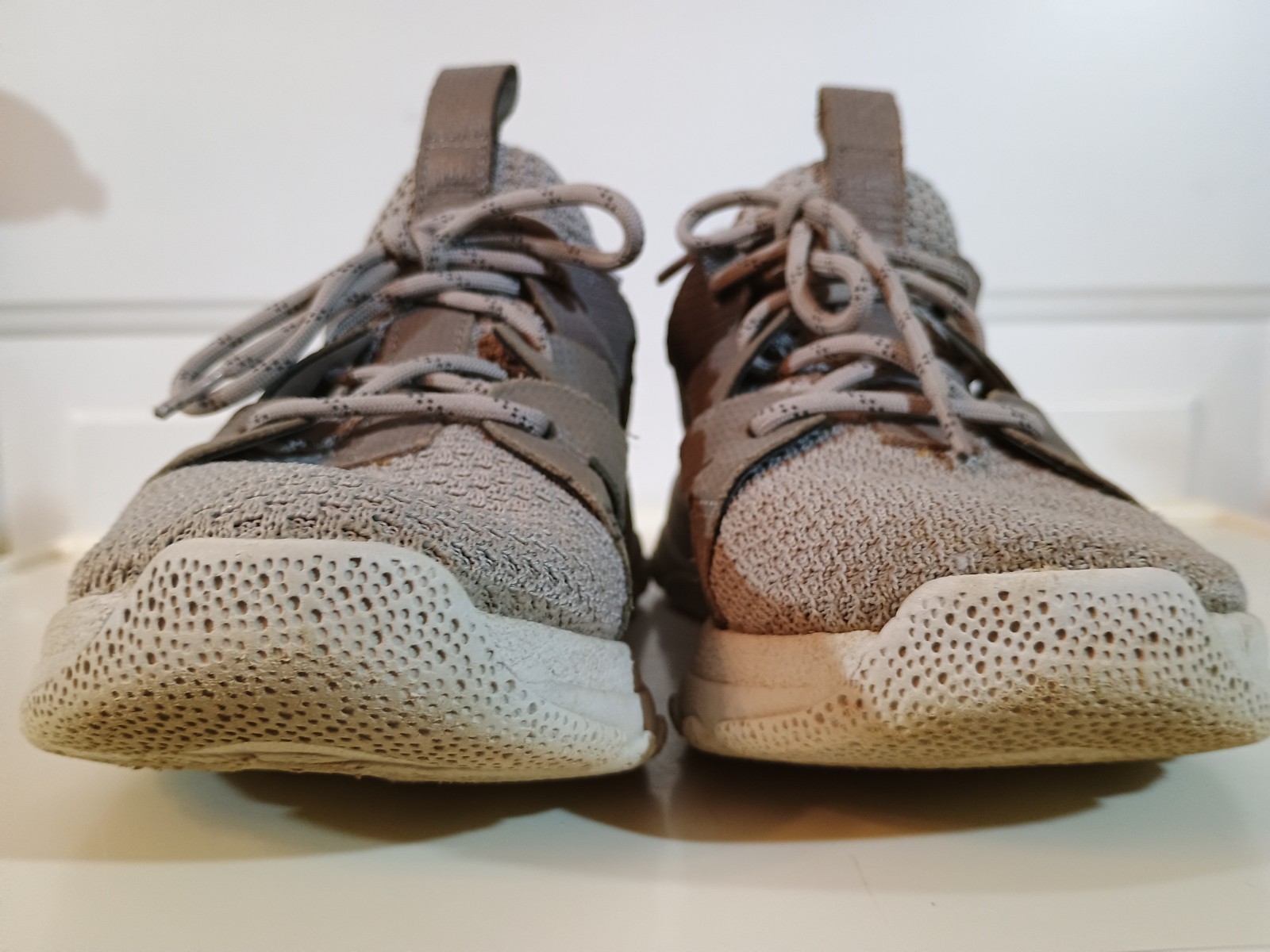 Otbt Unison Lace Up Taupe Synthetic Leather / Fabric Comfort Shoes sz 6.5