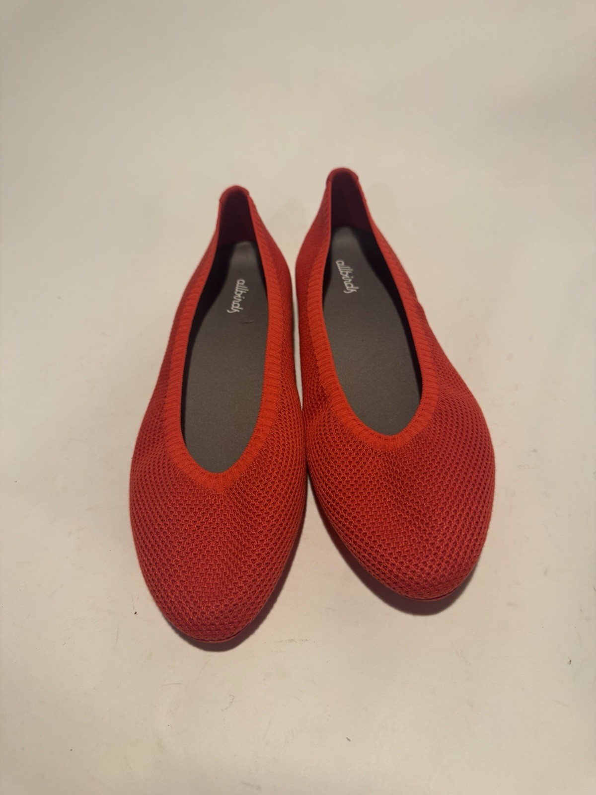 Allbirds Tree Breezers Red Knit Slip On Washable Ballet Flats Size 8.5