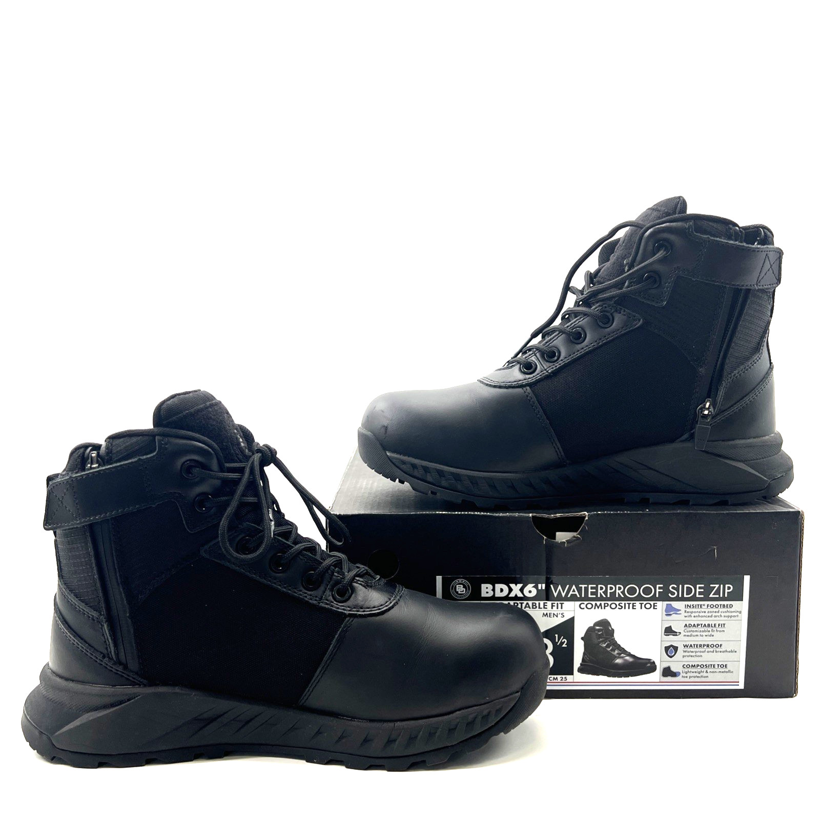 Black Diamond Work Boot Women 8.5 Men 7 Safety Composite Toe Service $119 MSRP