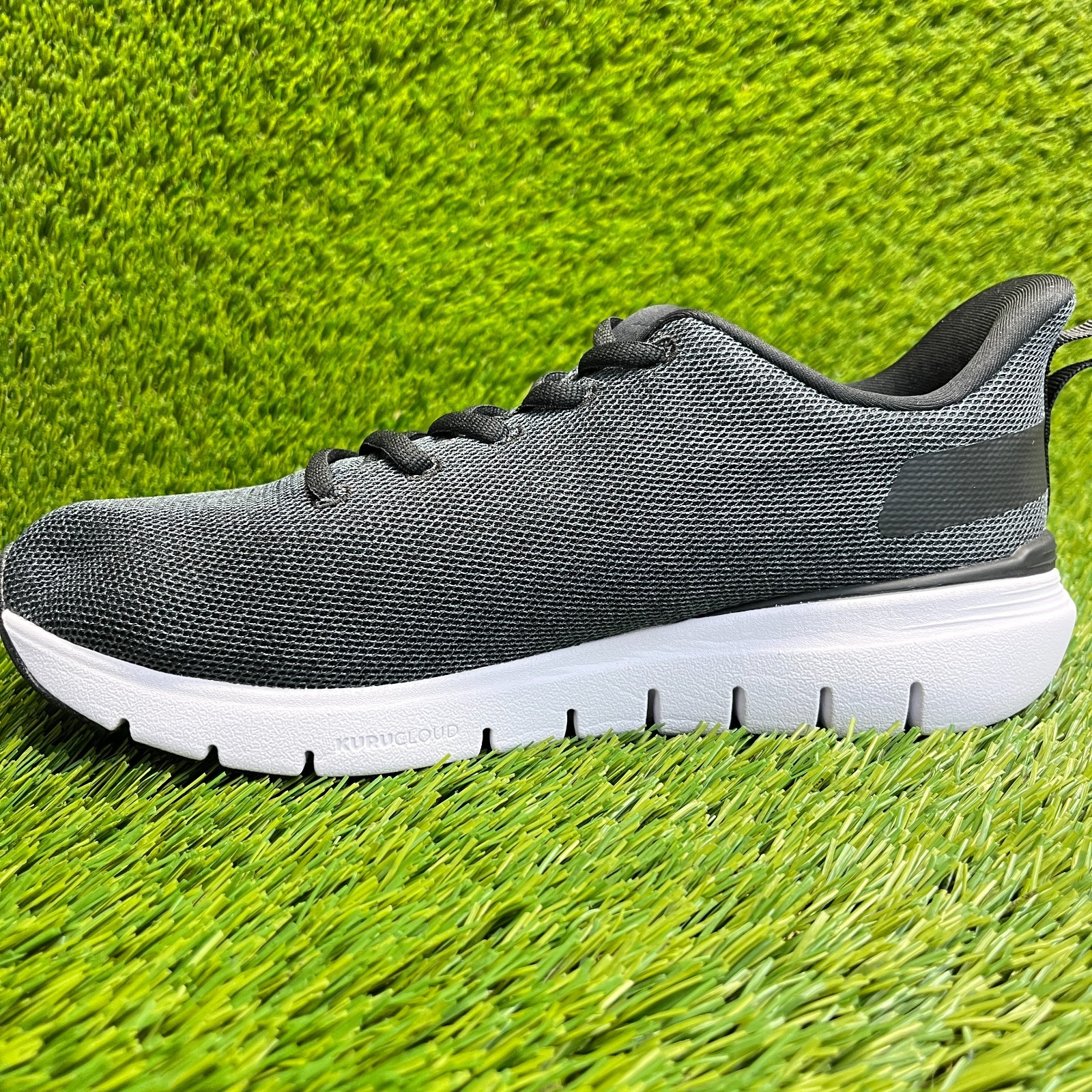 Kuru Flex Via Womens Size 8 Black White Athletic Running Walking Shoes Sneakers
