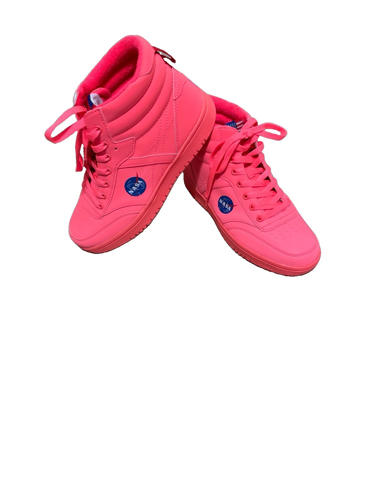 NASA Space Ride Retro Hi-Top Sneakers Neon Pink Women’s Size 9 M Rare NS203295