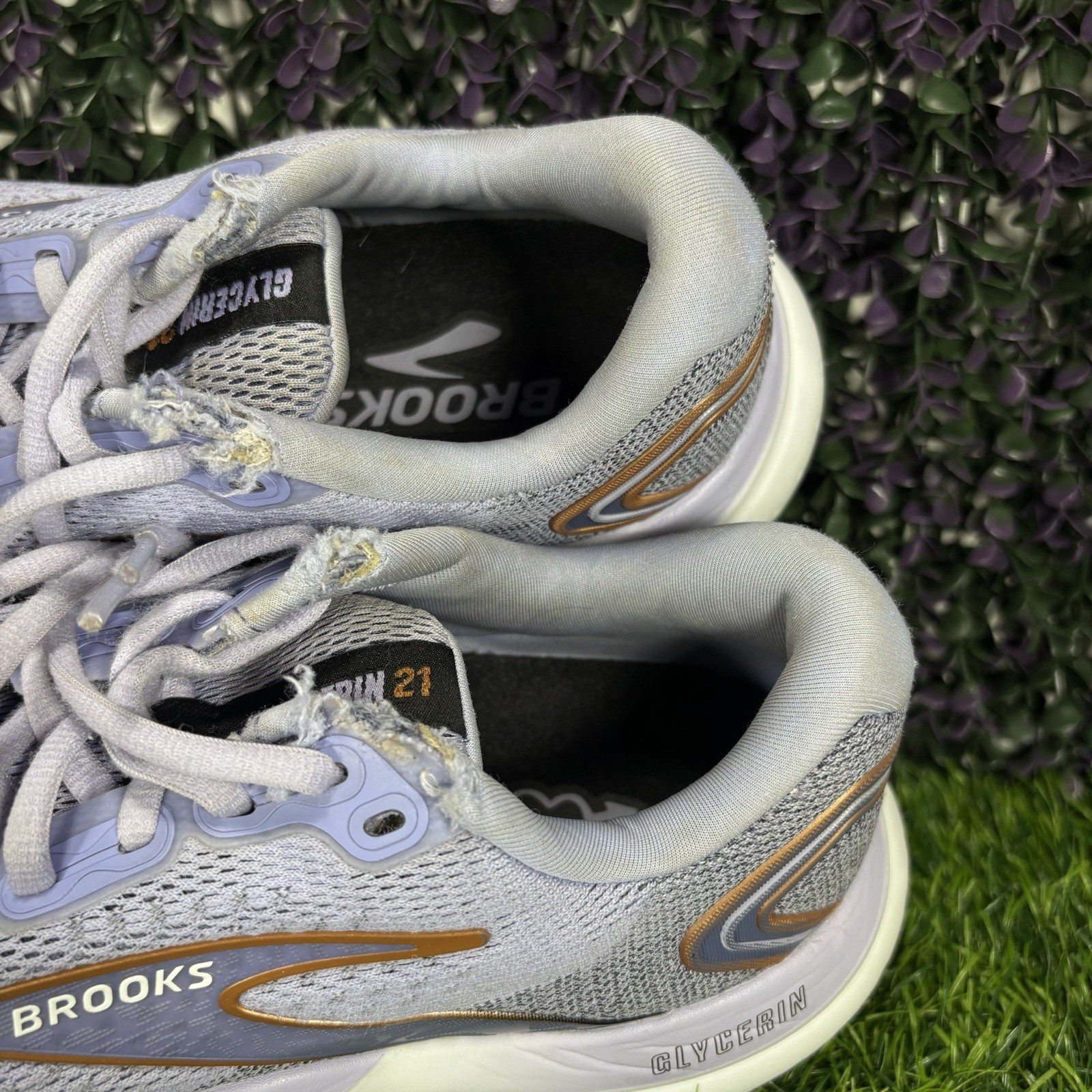 Brooks Glycerin 21 Womens Size 8 B Purple Running Shoes Sneakers 1204081B544