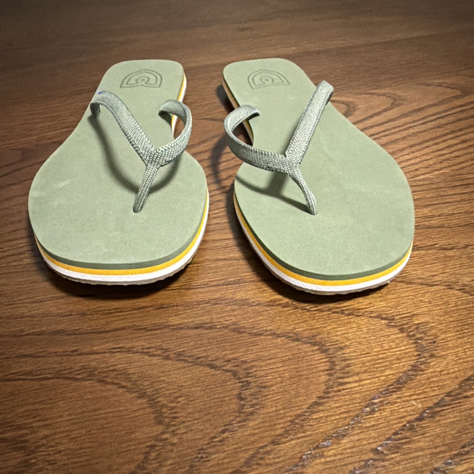 Rothy’s Women’s Flip Flop Green Eco-Friendly Knit Sandals, Size 8