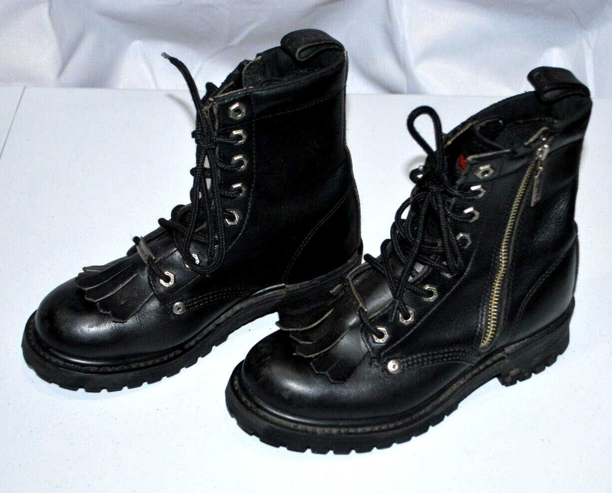 Harley Davidson Motorcycle Leather Biker Boots Women’s Size 6 1/2.