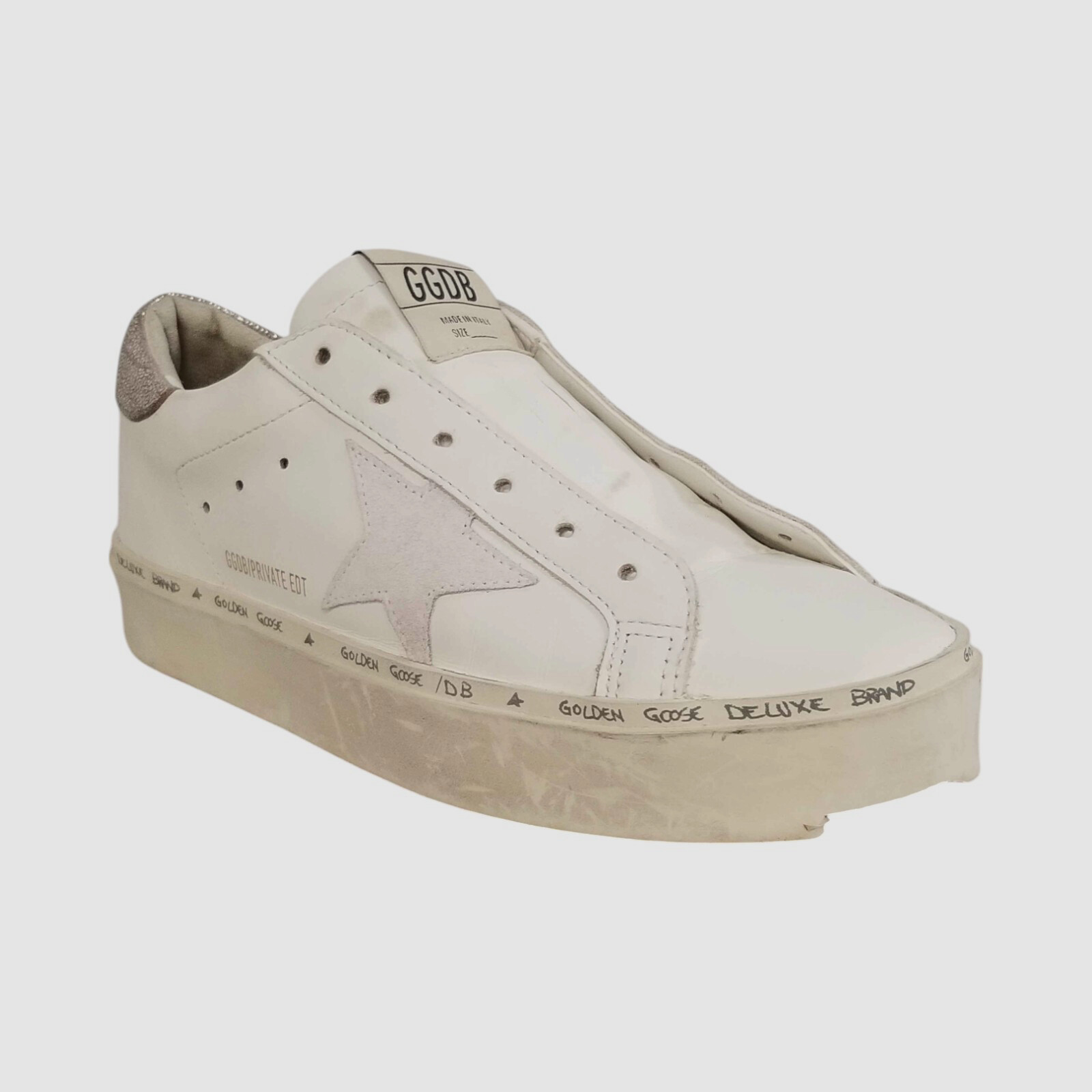 Golden Goose Women’s White Pure Star Leather Low-Top Sneaker Shoes Size 38