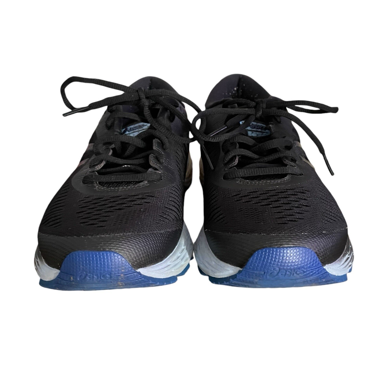 ASICS Gel Kayano 25 Black Blue Size 7.5 Duomax FlyteFoam Style 1012A026 Athletic