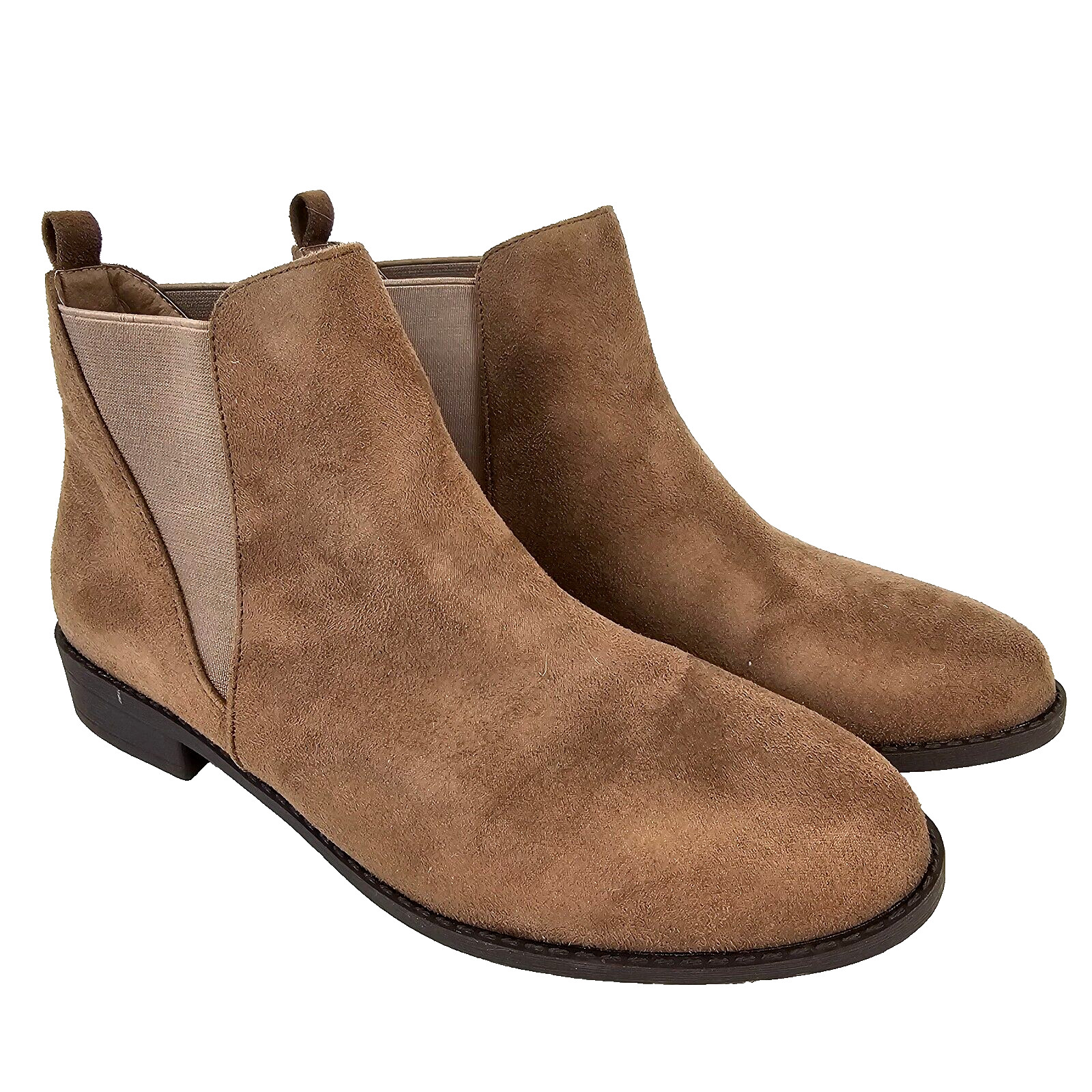 MaxMuxun Womens Size 9 Winter Fall Chelsea Ankle Boots Light Brown Booties