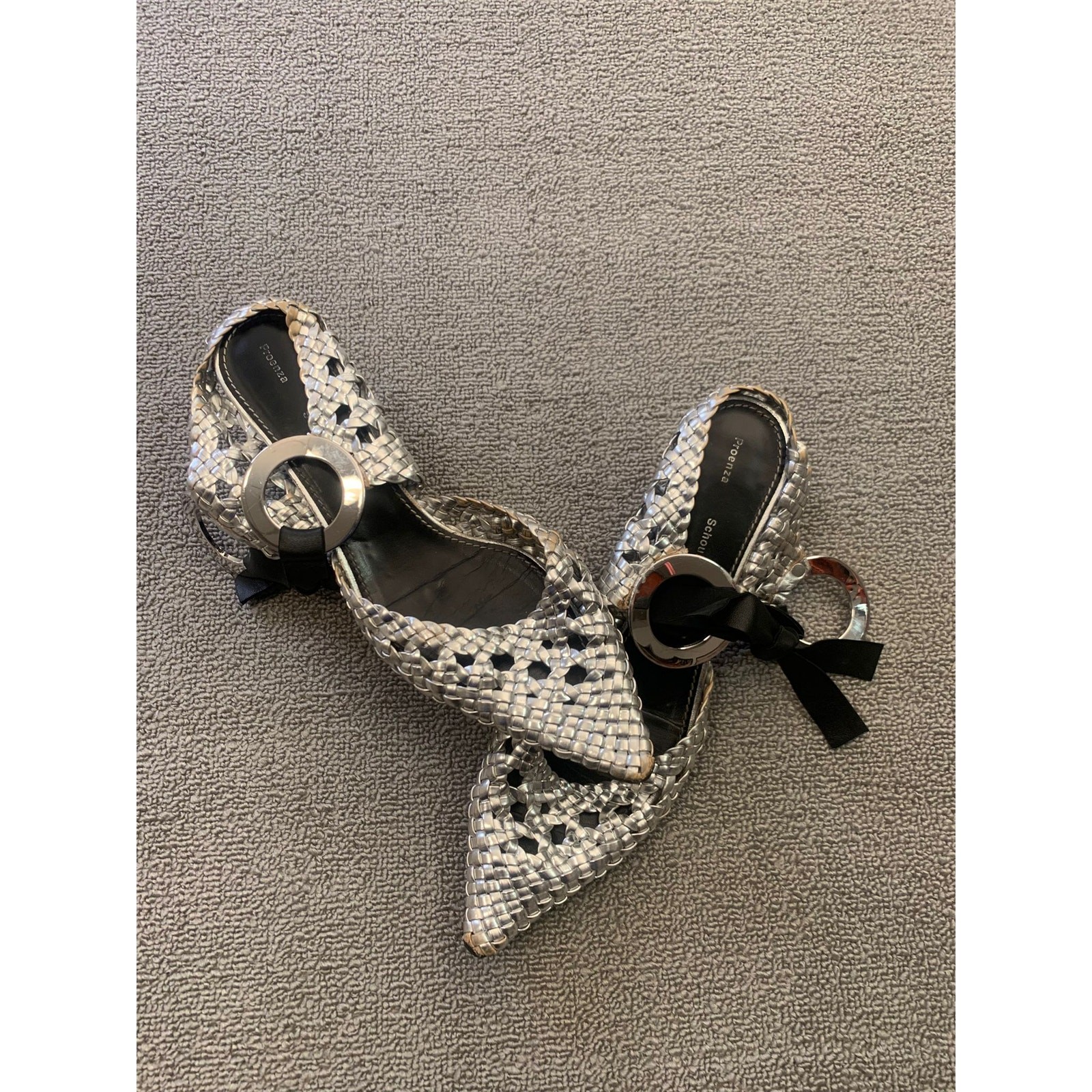 PROENZA SCHOULER Women 40.5 Silver Heel Shoes