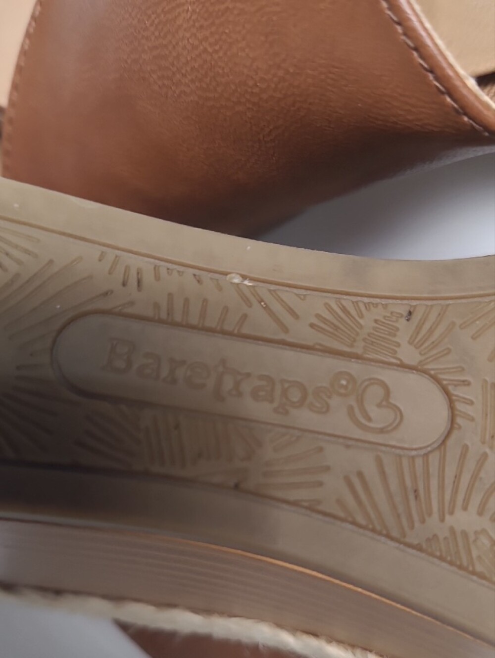 BareTraps Lynn Brown Toe Ring Wedge Platform Sandals – Size 6