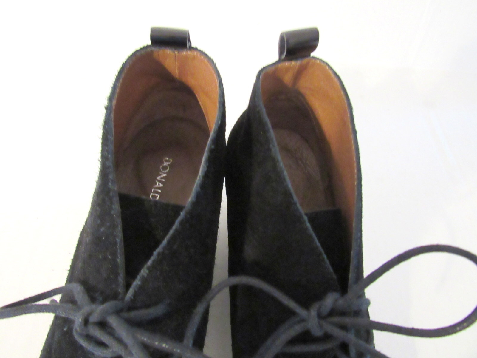 DONALD J PLINER Size 8.5M Black Suede 2.75-in Wedge Heel Lace-up Ankle Boots