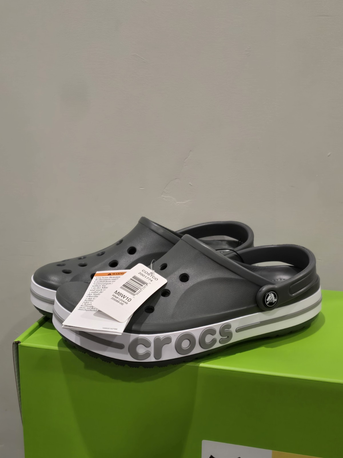 Crocs Bayaband Clog Slate Graphite Gray M8 W10 New With Tags Authentic