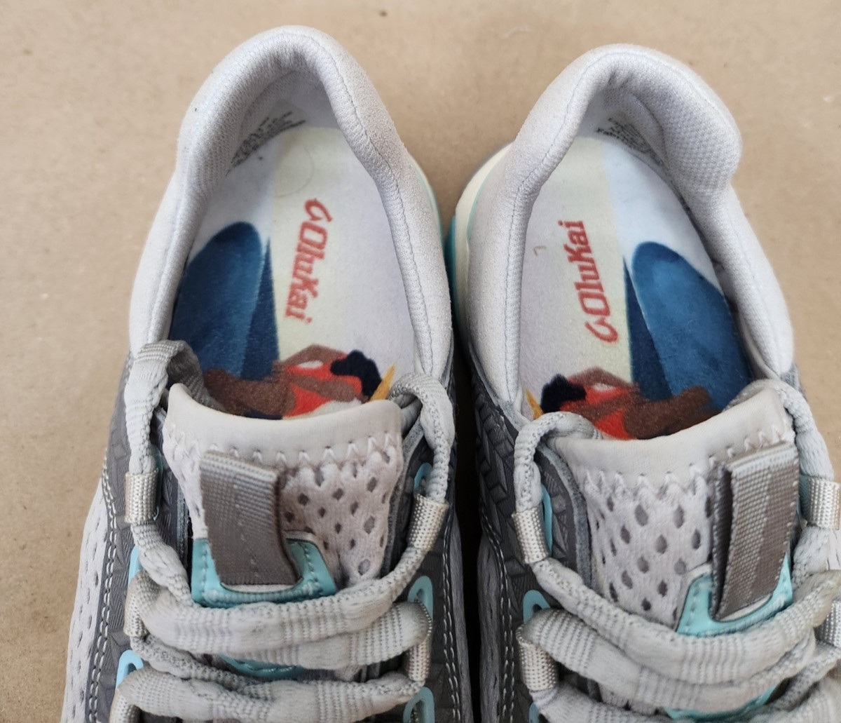 OluKai Wailuku (Sz 6) Breathable Athletic Sneakers Gray Blue Women’s Mesh