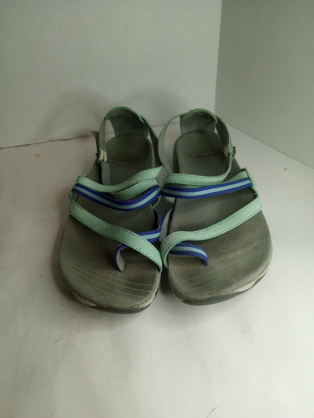 Merrell Lilium/Turquoise Twilight Toe Loop Ankle Strap Sandals Women’s sz 8