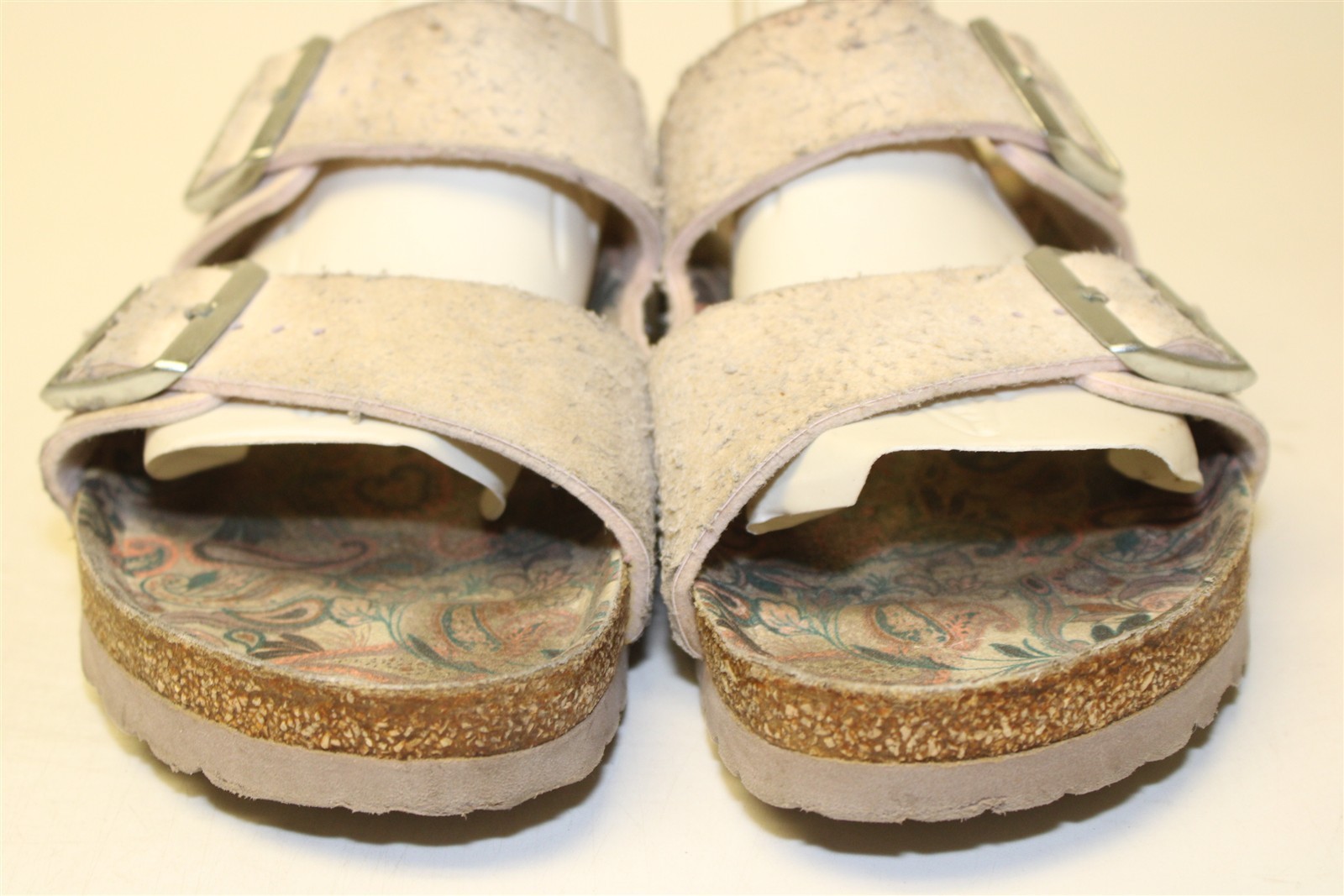 Birkenstock Women Size 9 N 40 Mens 7 Arizona Slide Ecru Vegan Germany Made Shoes