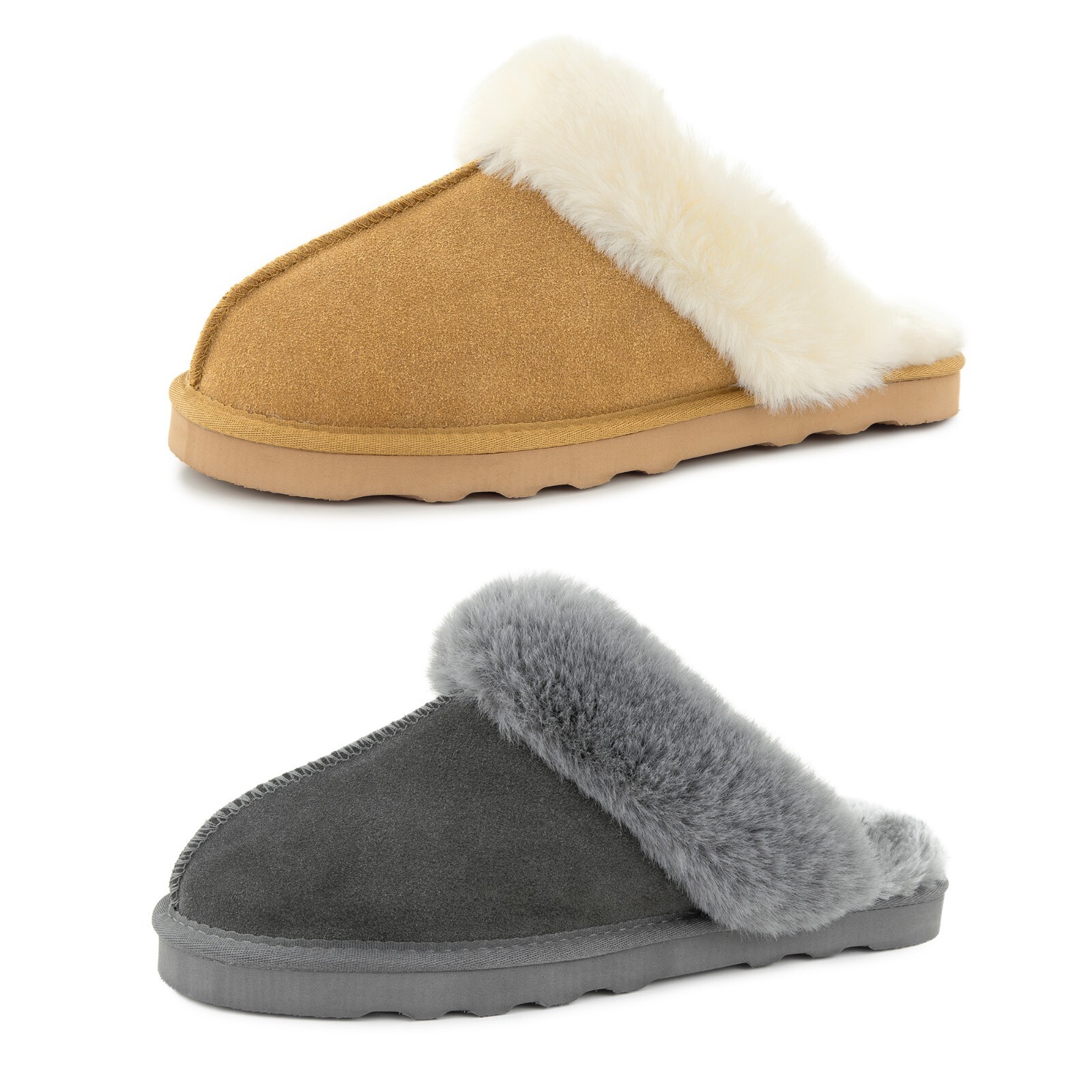 VENECORE Emma Women’s Shearling Fur Lined Scuff Fluffy Slipper VC30818