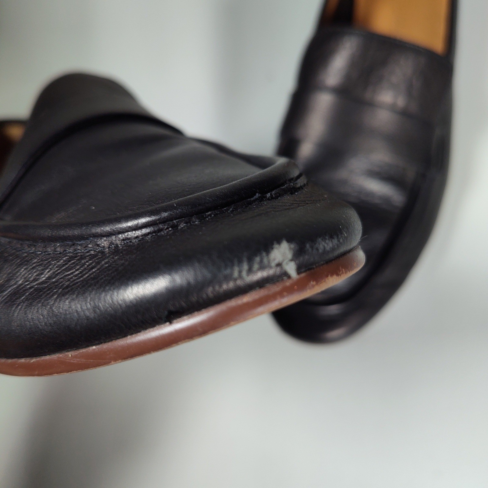 Madewell The Lacey Loafer True Black Leather Penny Loafer Womens size 8.5 NN049
