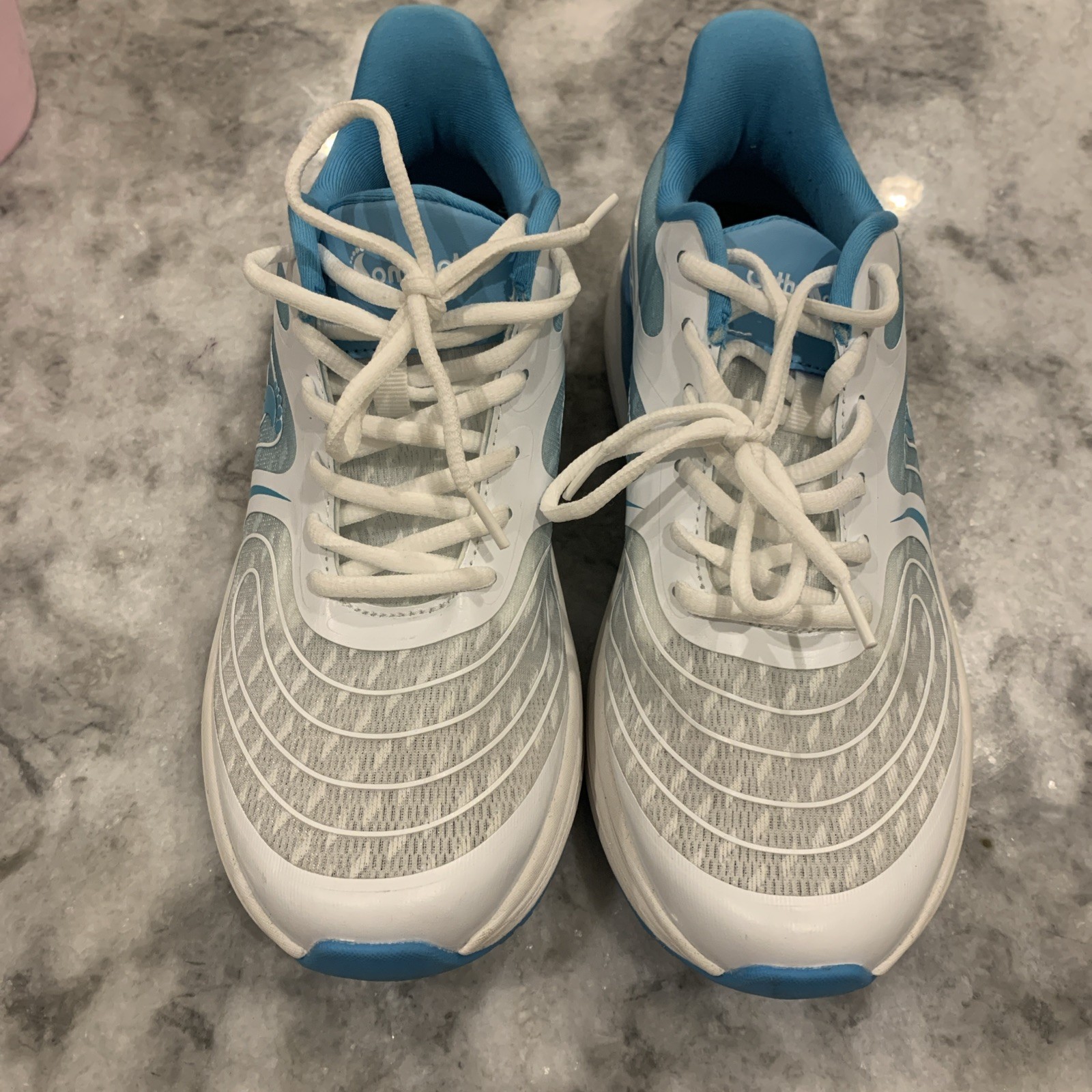 OrthoComfoot Women’s Orthopedic Walking Shoes-White and Blue Size EU 41