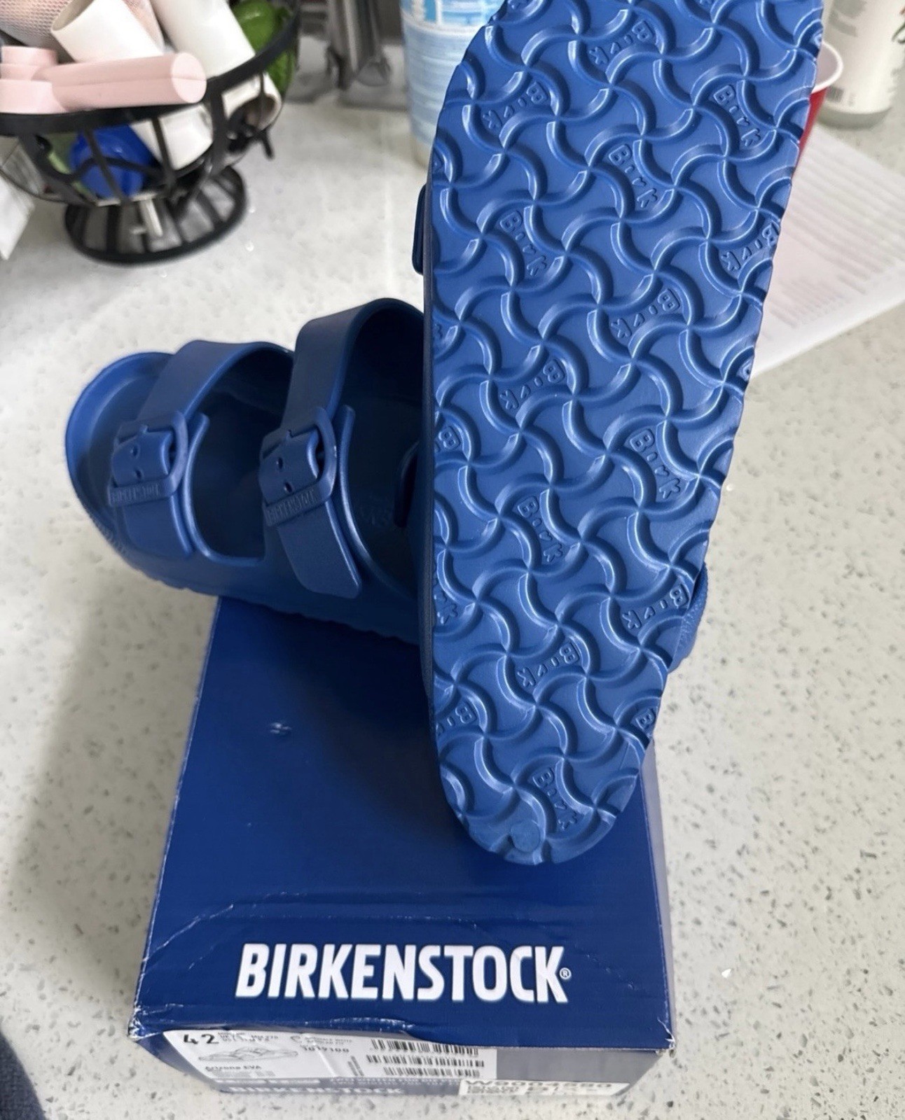 Birkenstock Arizona Womens Blue EVA Slide Sandals EU 42 US 11 Regular